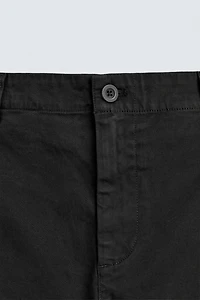 STRAIGHT FIT TWILL PANTS