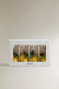 LEMON TABLECLOTH CLIPS (SET OF 4)