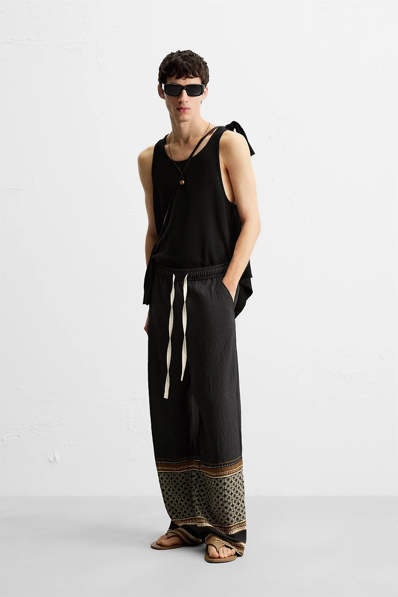 PANTALON COUPE DÉCONTRACTÉE COLOR BLOCK
