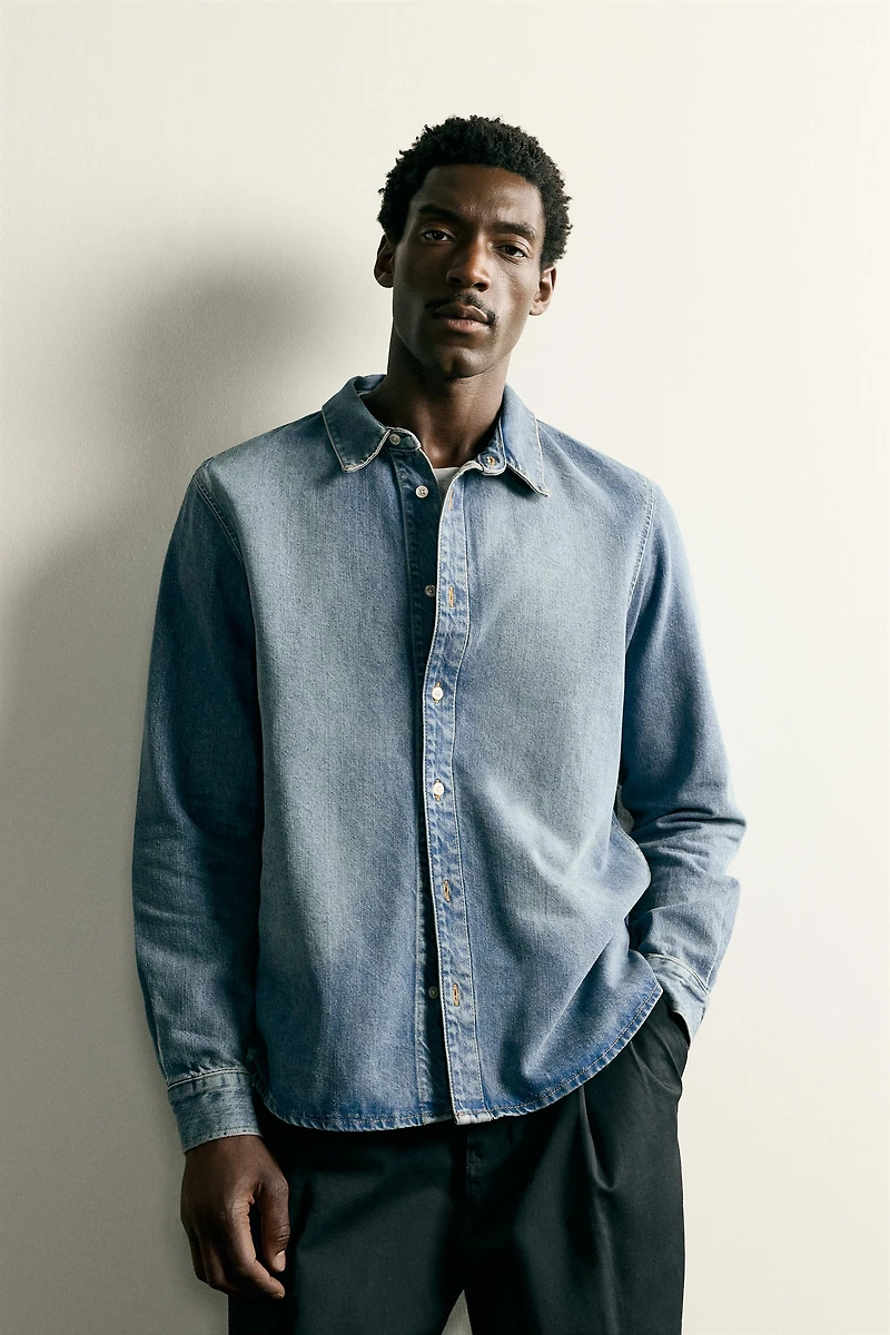 COTTON LYOCELL DENIM OVERSHIRT
