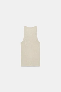 LINEN BLEND HALTER TOP