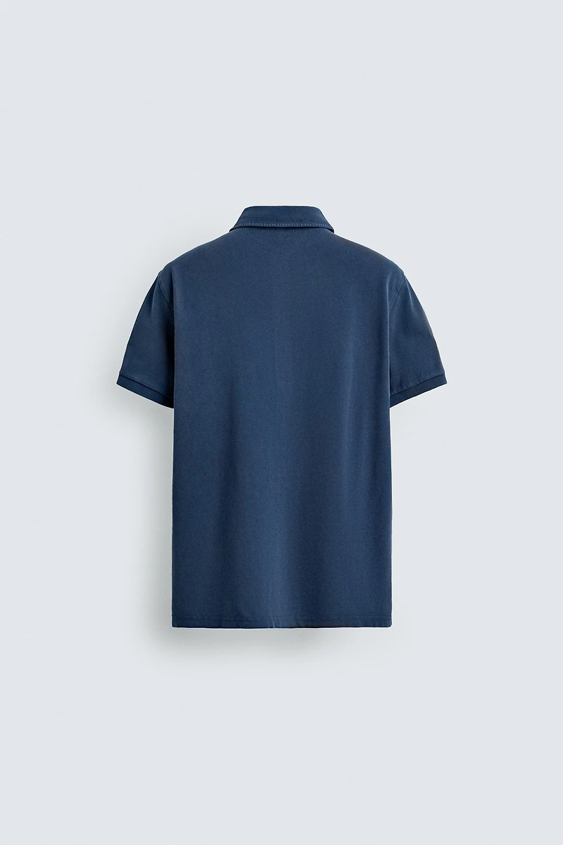 WASHED REGULAR FIT PIQUÉ POLO