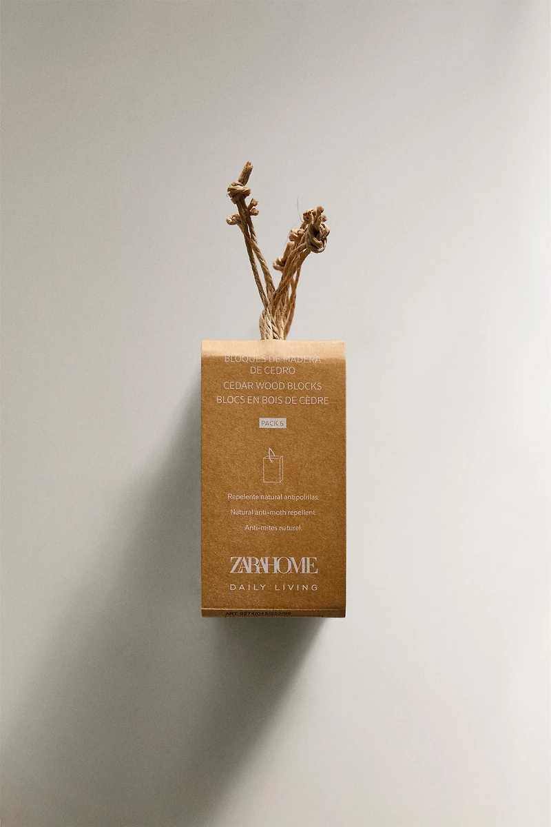 PACK OF WARDROBE CEDAR BLOCKS (PACK OF 6)