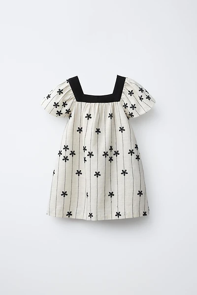 EMBROIDERED FLORAL DRESS