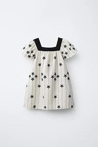EMBROIDERED FLORAL DRESS