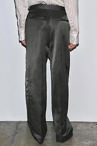PANTALON SATINÉ AVEC LIN ZW COLLECTION