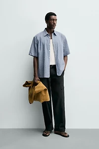 REGULAR FIT TEXTURED PLAID SHIRT