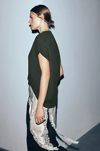 OVERSIZED ASYMMETRIC HEM WOOL VEST