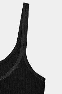 RIBBED STRAP TOP
