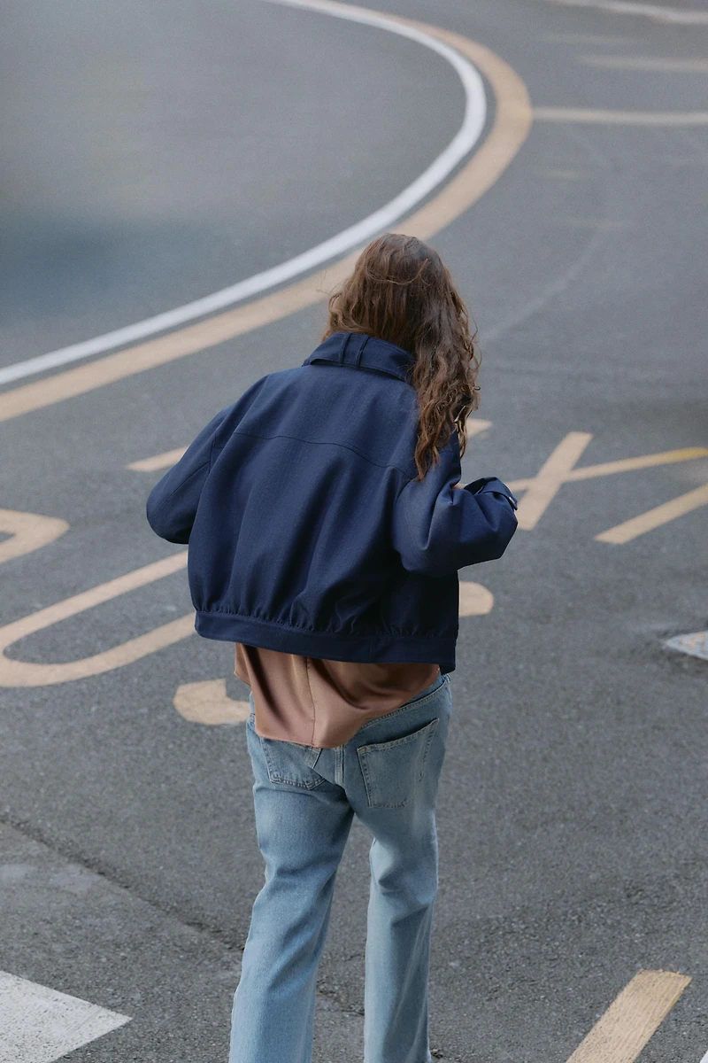 HIGH-COLLAR BOMBER JACKET