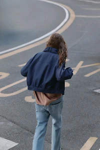 HIGH-COLLAR BOMBER JACKET