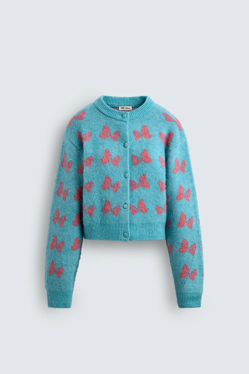 INTARSIA BOW CARDIGAN HARRY LAMBERT FOR ZARA X DISNEY