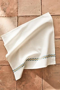 SET OF COTTON NAPKINS WITH MULTICOLORED BORDERS (SET OF 2)