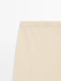 Knit alpaca and wool midi skirt