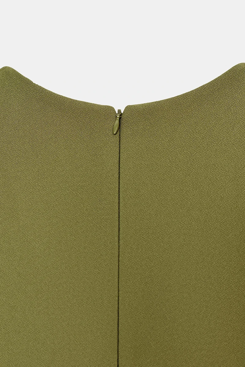 CREPE V-NECK DRESS