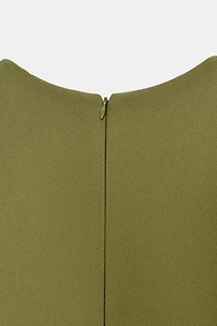 CREPE V-NECK DRESS