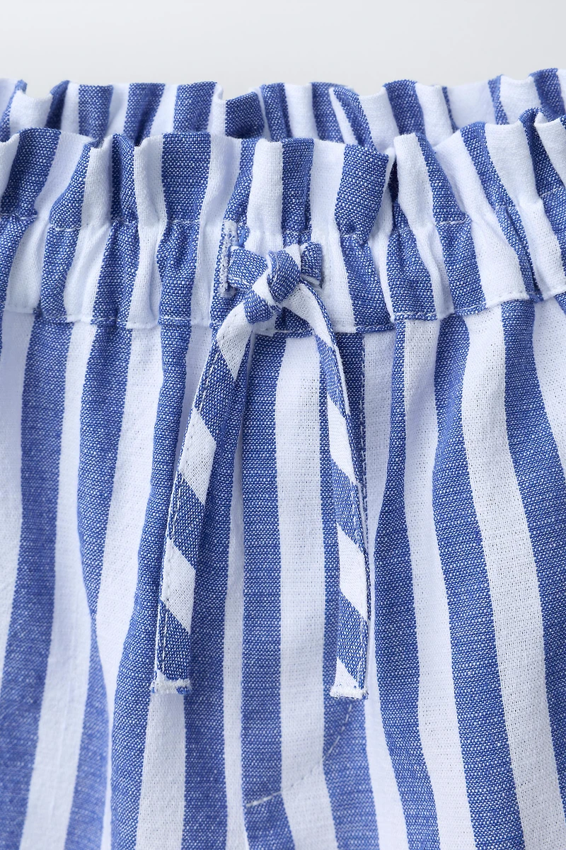 STRIPED PIPING SHORTS