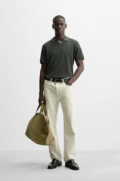 TEXTURED KNIT POLO