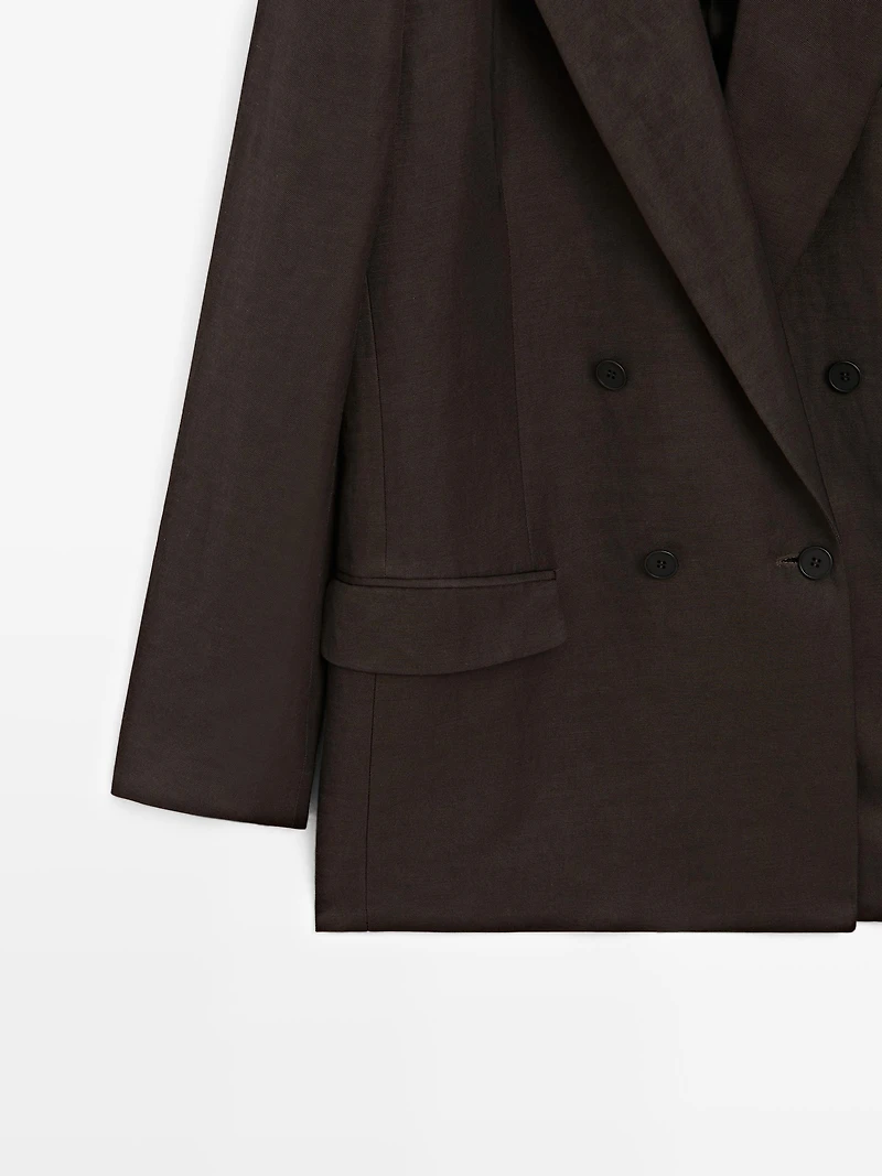 Blazer croisée en lin - STUDIO