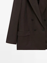 Blazer croisée en lin - STUDIO