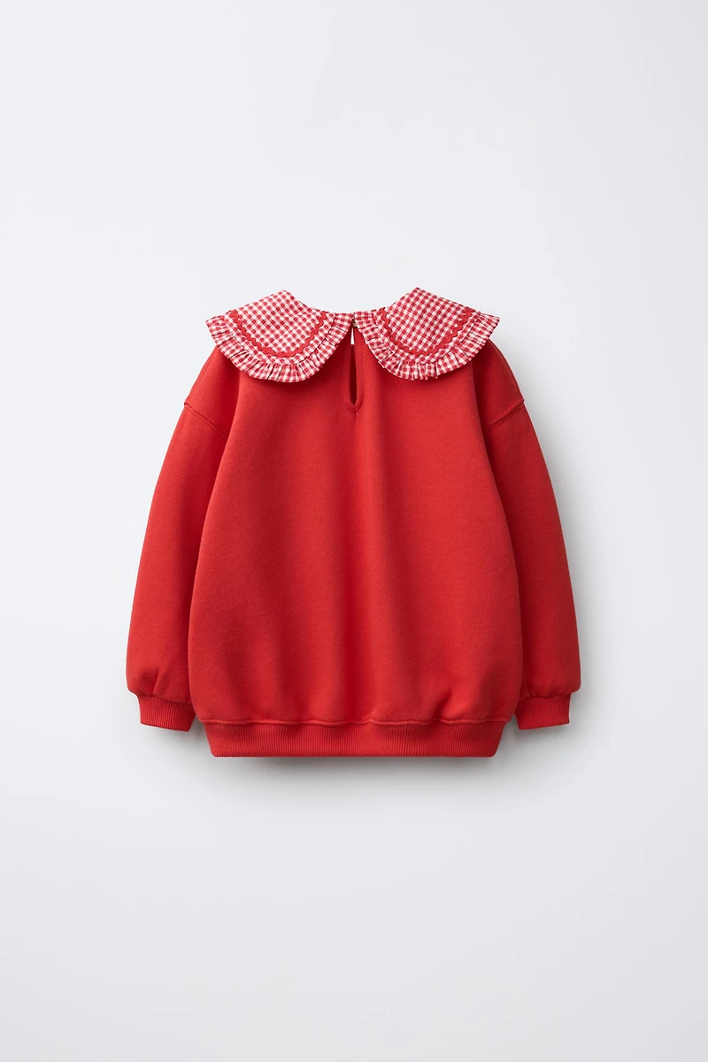 SWEAT COL CARREAUX VICHY MINNIE MOUSE © DISNEY