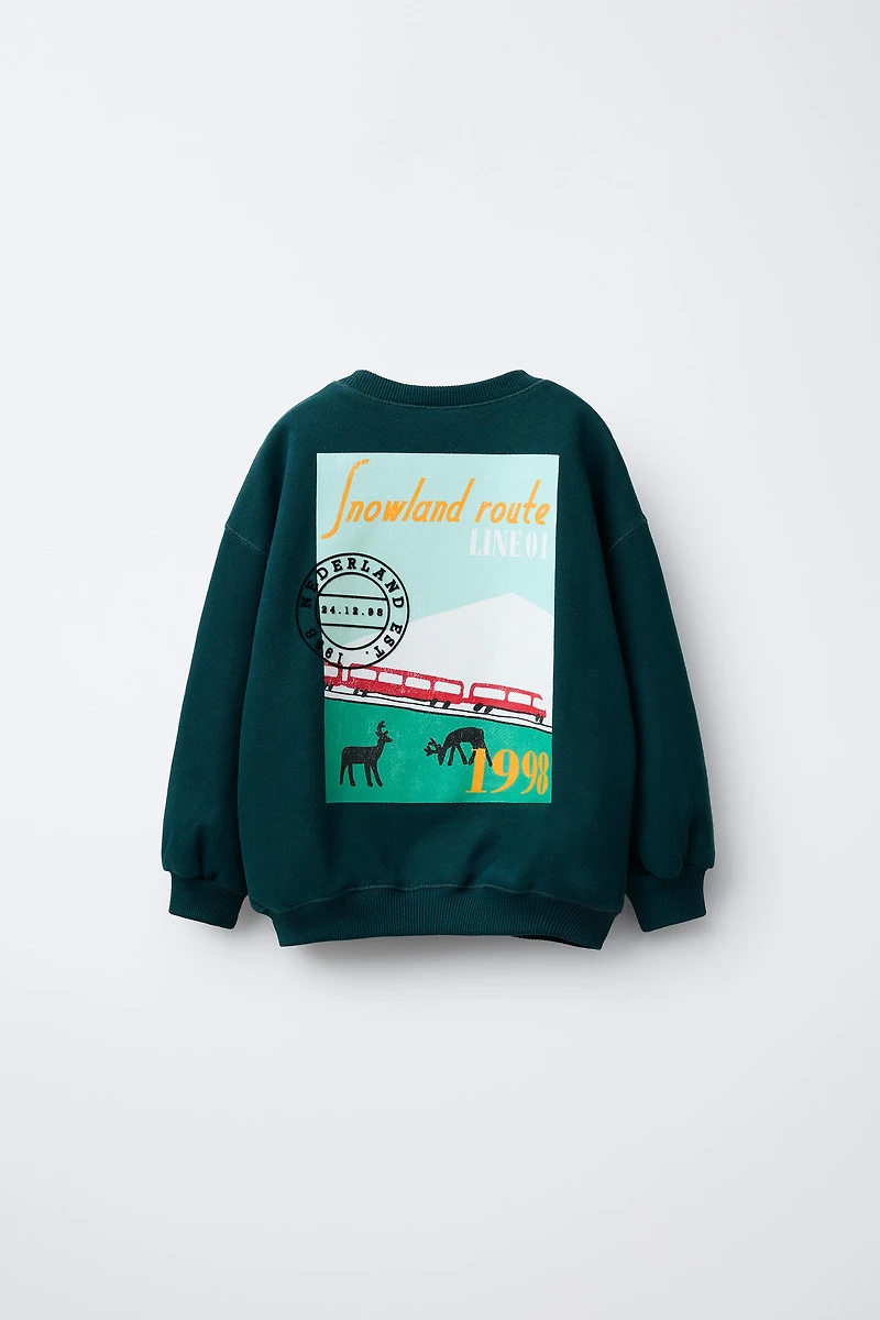 SNOWLAND PRINT SWEATSHIRT