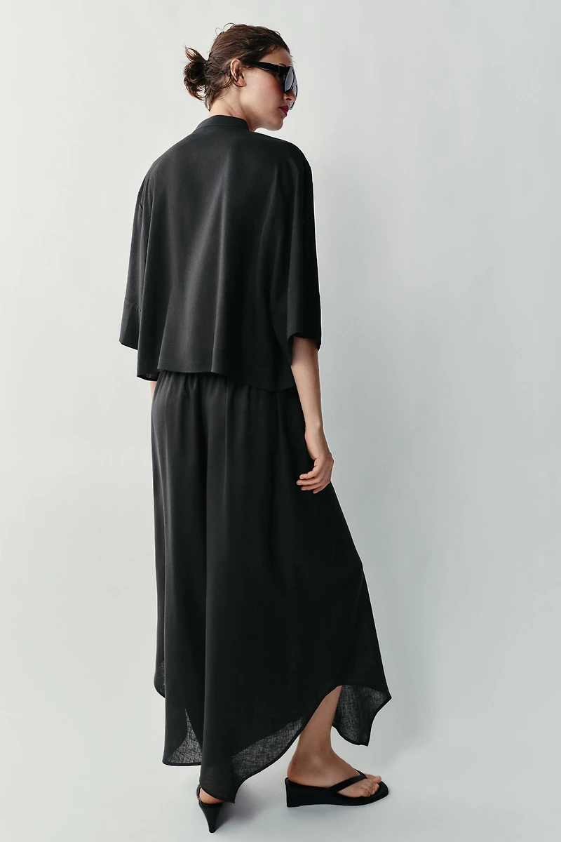 JUPE-CULOTTE ASYMÉTRIQUE