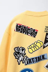 GRAFFITI PRINT SWEATSHIRT