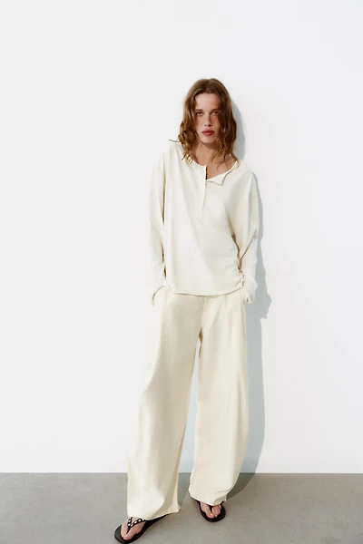 PANTALON FLUIDE À PLIS