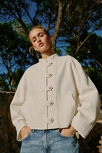 LINEN TOGGLE JACKET