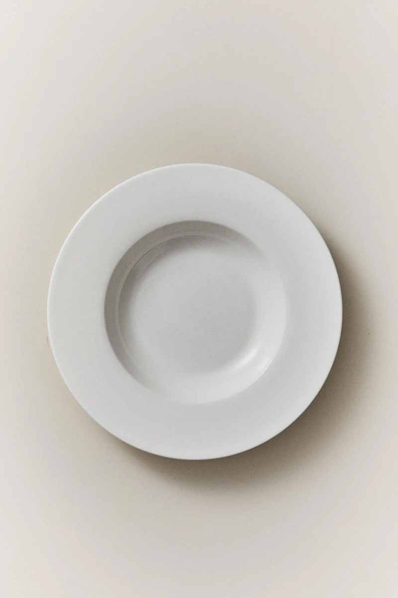 ASSIETTE CREUSE PORCELAINE BONE CHINA