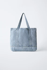 EMBROIDERED DENIM SHOPPER