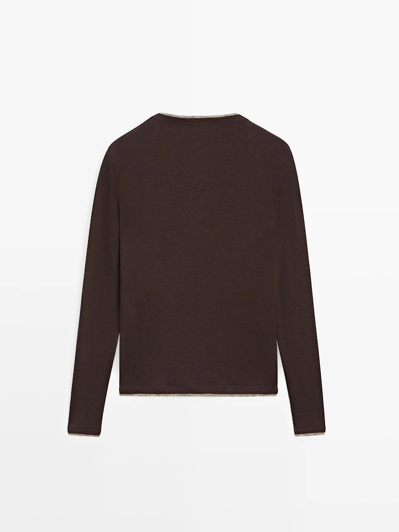 T-shirt manches longues effet double
