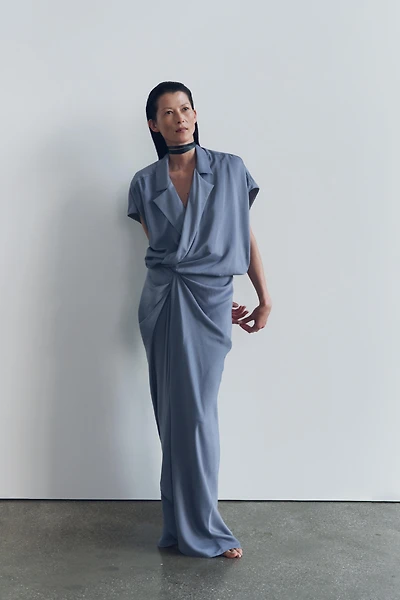 ZW COLLECTION SATIN EFFECT WRAP DRESS