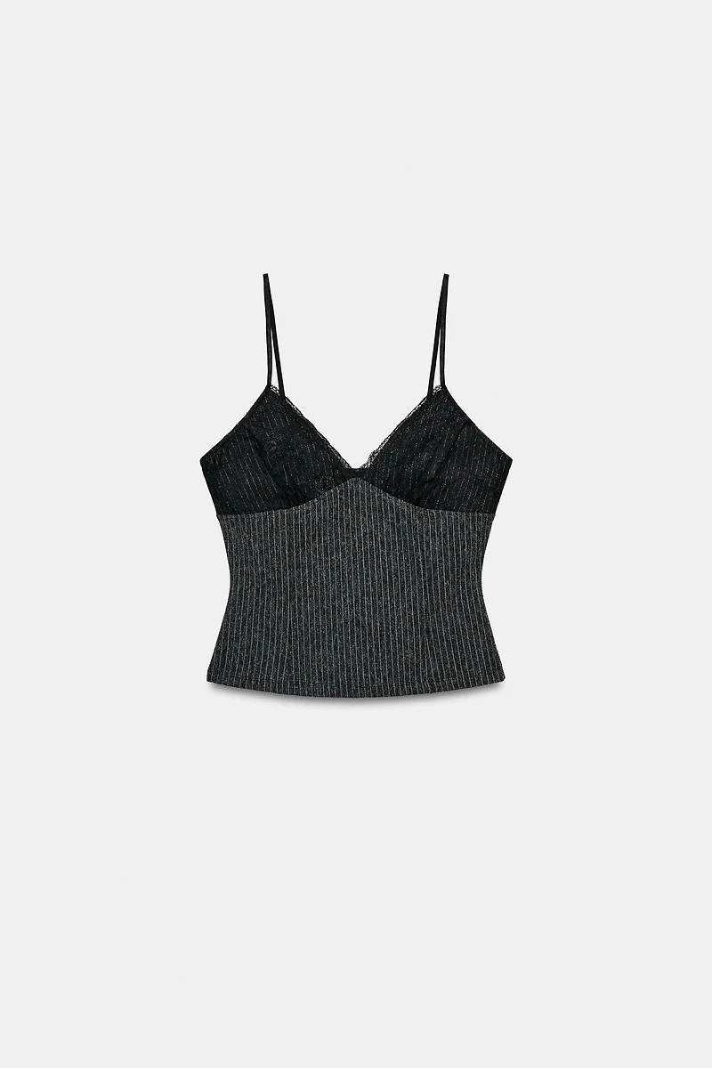 TOP LINGERIE À RAYURES