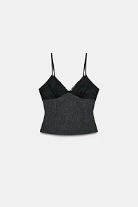 TOP LINGERIE À RAYURES