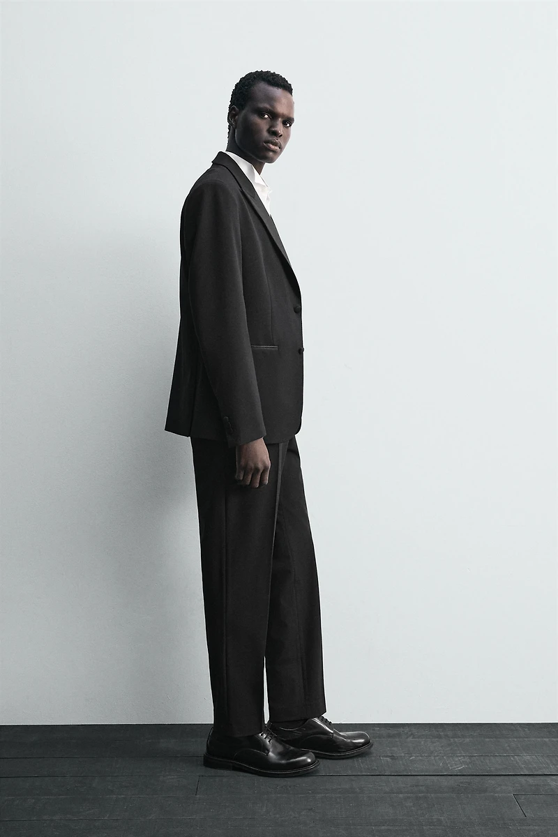 PANTALON DE COSTUME SMOKING AVEC LAINE