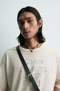 WASHED MARKER TEXT T-SHIRT