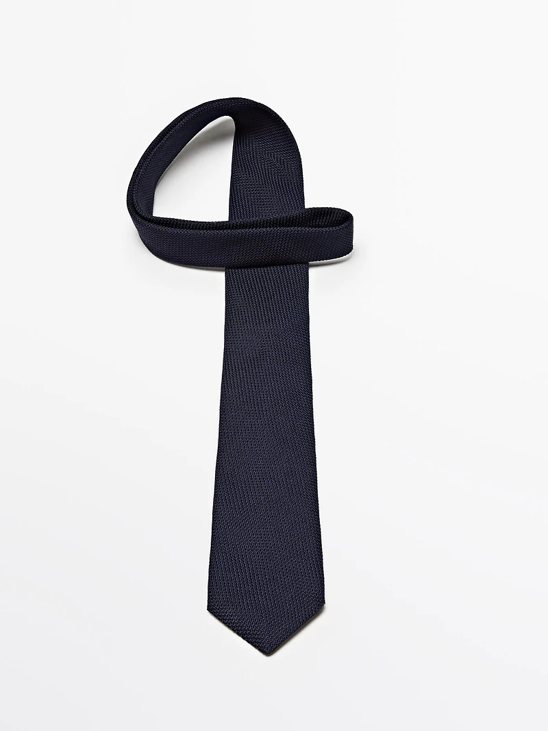 100% garza silk micro textured tie