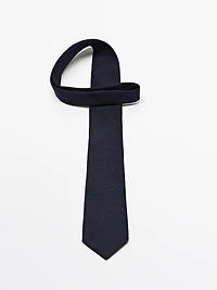 100% garza silk micro textured tie