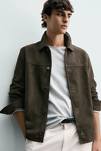 REGULAR FIT SUEDE LEATHER JACKET