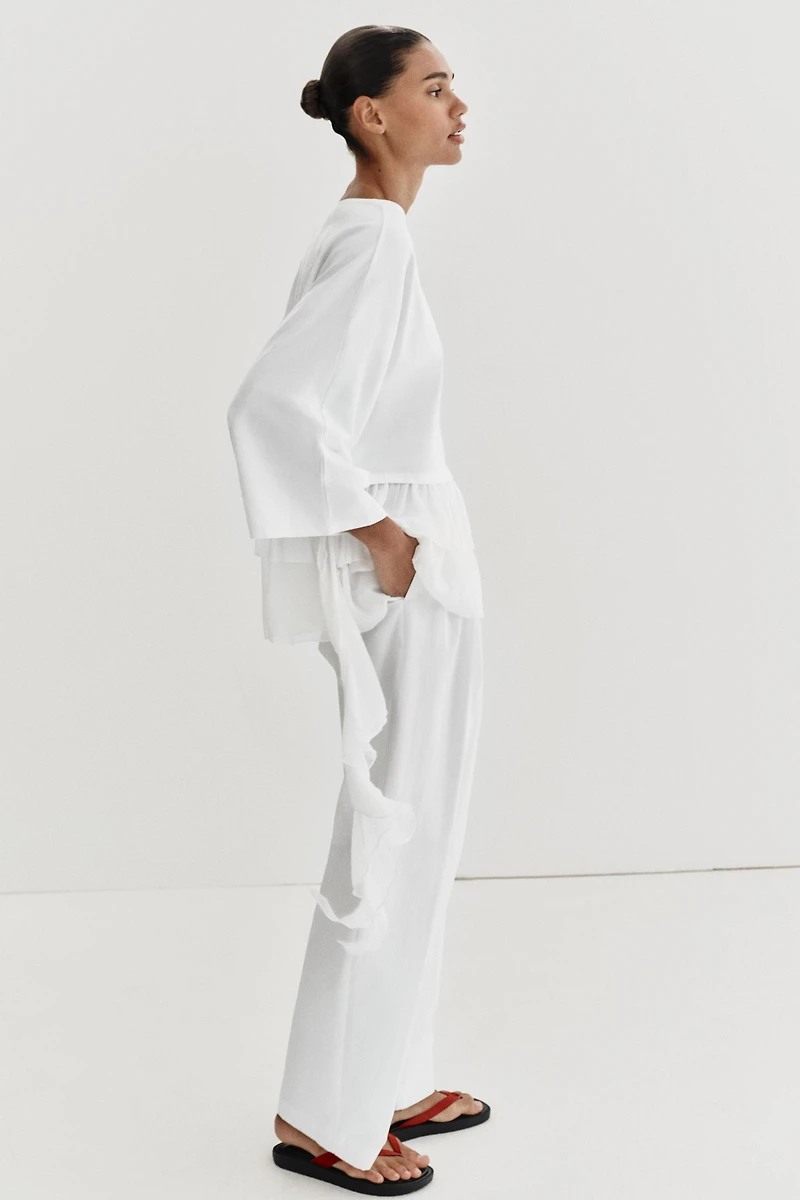 COMBINATION RUFFLE TOP