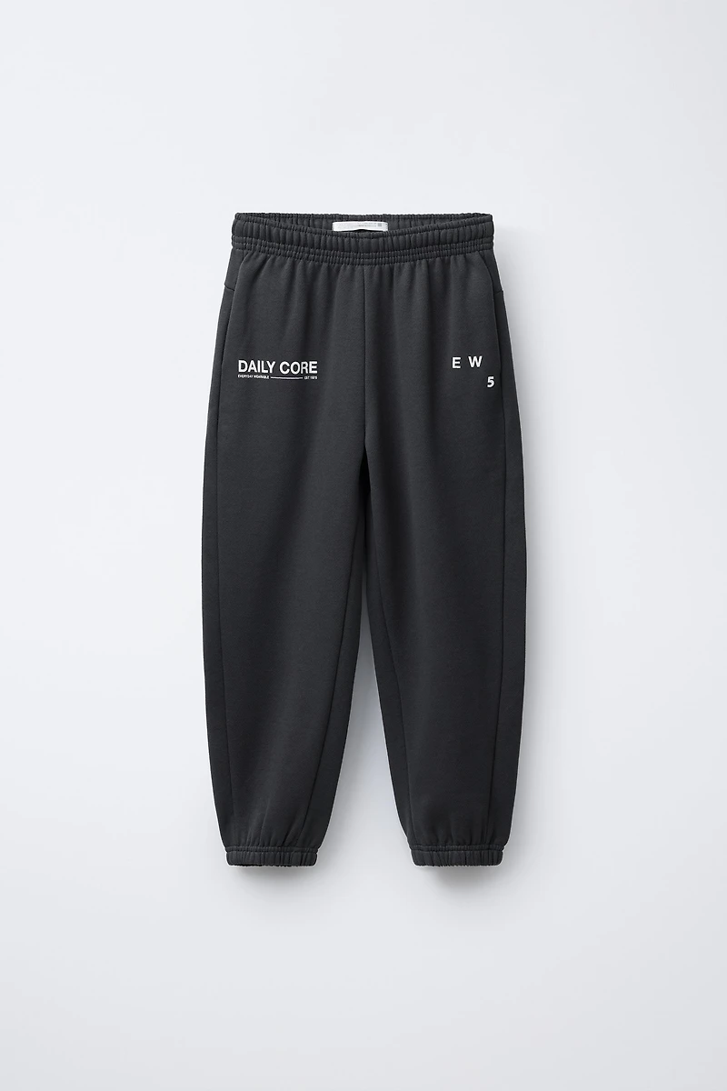 TEXT PRINT JOGGING PANTS