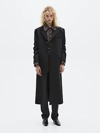 Long 100% wool coat