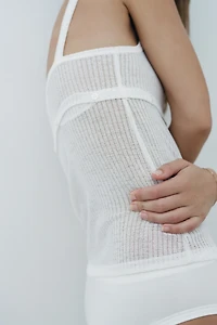 TOP EN MAILLE À BOUTONS