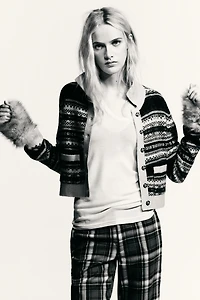 JACQUARD KNIT CARDIGAN