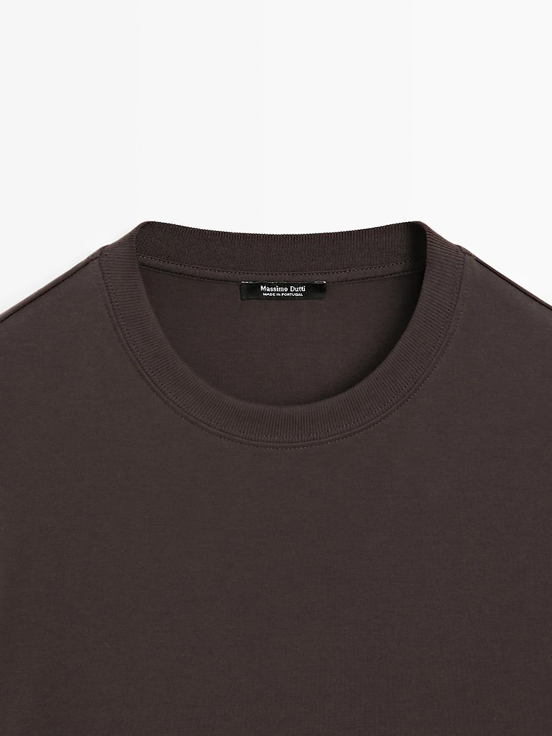 100% cotton interlock crew neck T-shirt