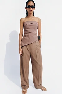 TOP ASYMÉTRIQUE MÉLANGE LIN ZW COLLECTION