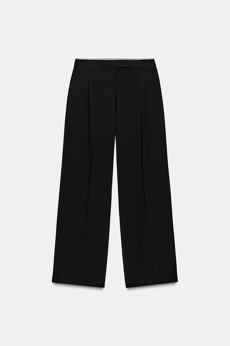 HIGH-WAISTED WIDE-LEG PANTS