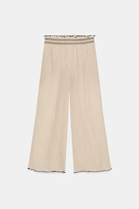 PANTALON JUPE-CULOTTE À COUTURES BIMATIÈRES
